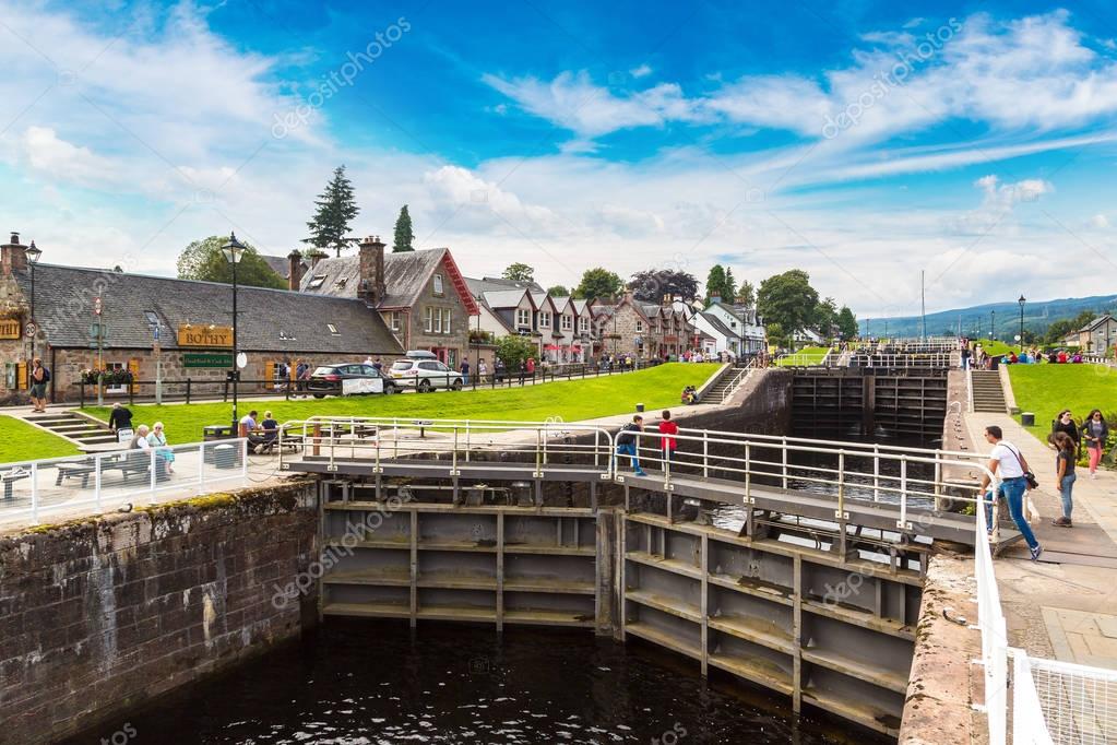 Water gateway in Fort Augustus Stock Editorial Photo © bloodua 139543132