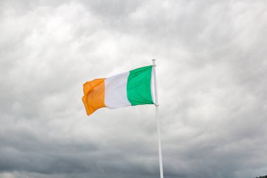 İrlanda bayrağı sallayarak