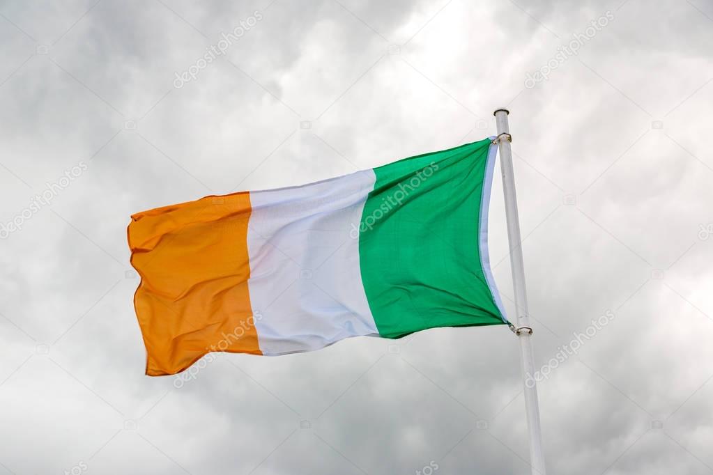 Irish flag waving
