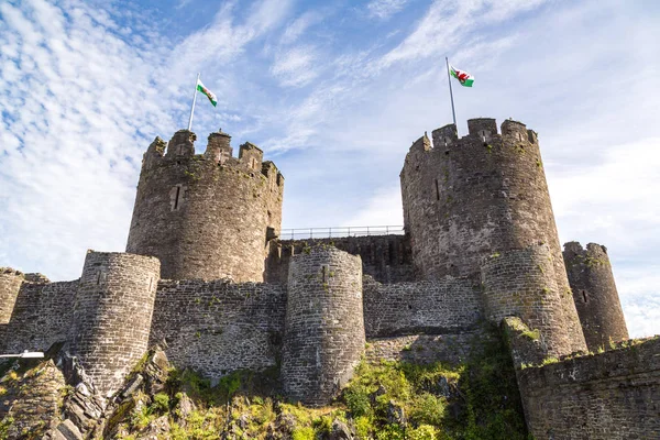 Conwy hrad ve Walesu — Stock fotografie