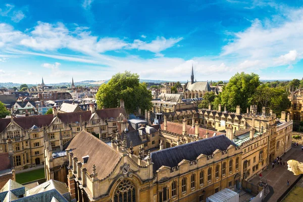 Panoramiczny widok z lotu ptaka z Oxford — Zdjęcie stockowe