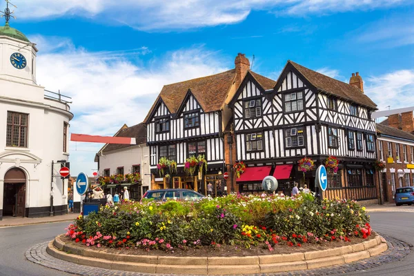 Casas de meia-madeira em Stratford — Fotografia de Stock