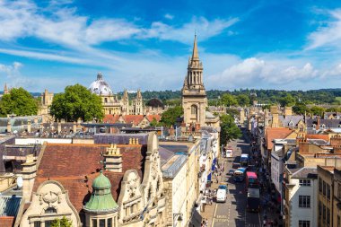 Panoramic view of Oxford clipart