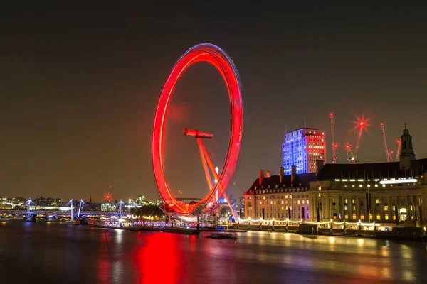 London Eye noaptea — Fotografie, imagine de stoc