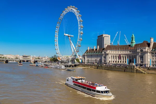 London Eye à noite — Fotografia de Stock