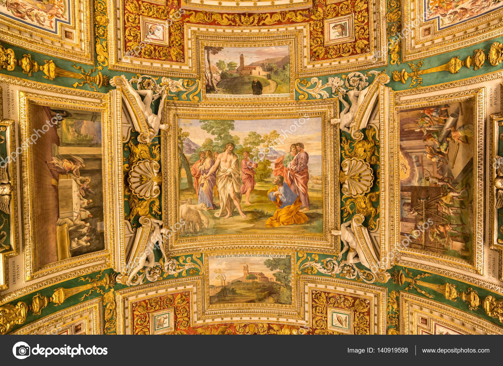 Famous Paintings In Map Room Stock Editorial Photo