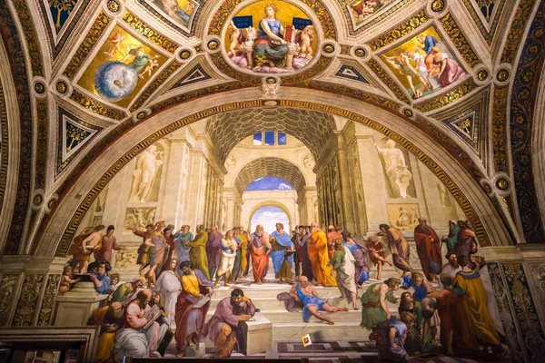 Kamer van de Segnatura in het Vaticaans museum — Stockfoto