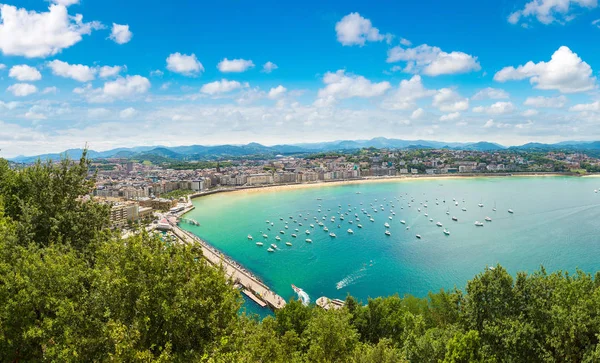 Vista aérea panorámica de San Sebastián — Foto de Stock