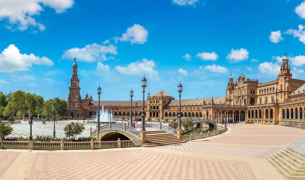 Sevilla İspanyol Meydanı Panoraması — Stok fotoğraf