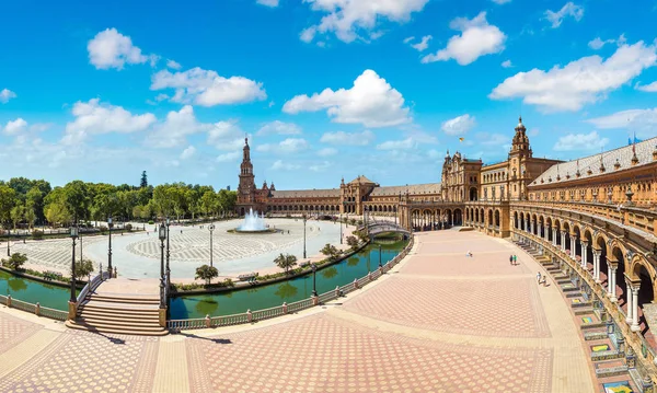 Sevilla İspanyol Meydanı Panoraması — Stok fotoğraf