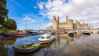 Caernarfon Castle in Wales clipart