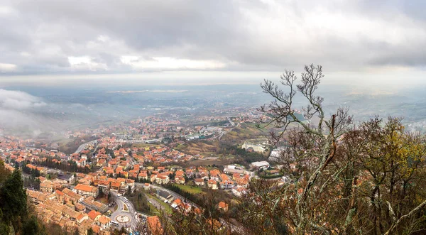 Vista aérea panorámica de San Marino — Foto de Stock