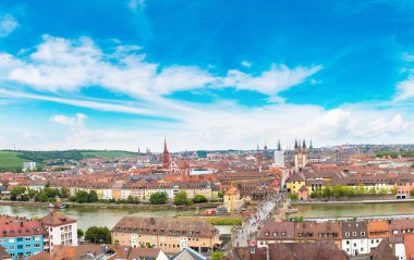 Wurzburg panoramik havadan görünümü