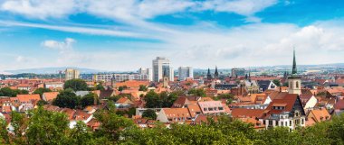 Erfurt panoramik havadan görünümü