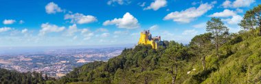 Panoramic view of Pena National Palace clipart