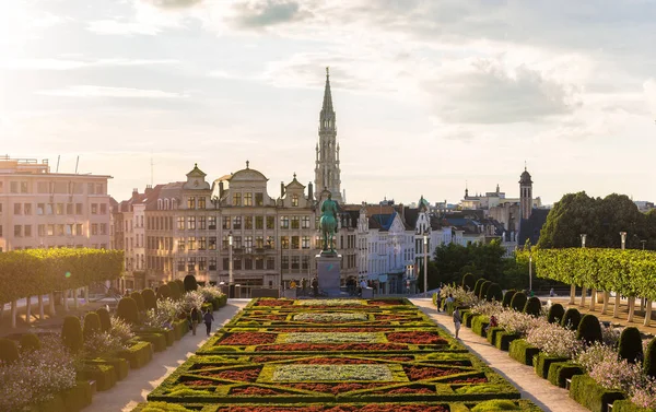 Panoramautsikt över stadsbilden i Bryssel — Stockfoto