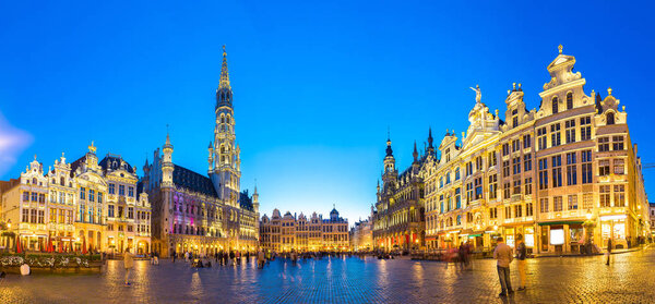 Panorama The Grand Place in Brussels