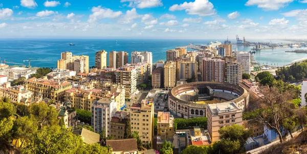 Panorama Flygfoto över Malaga — Stockfoto
