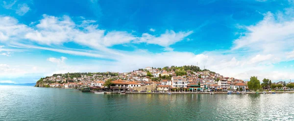 Ohrid város panorámája — Stock Fotó