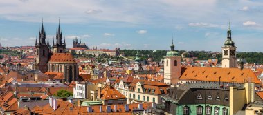 Prag panoramik havadan görünümü