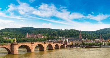Panorama eski köprü Heidelberg