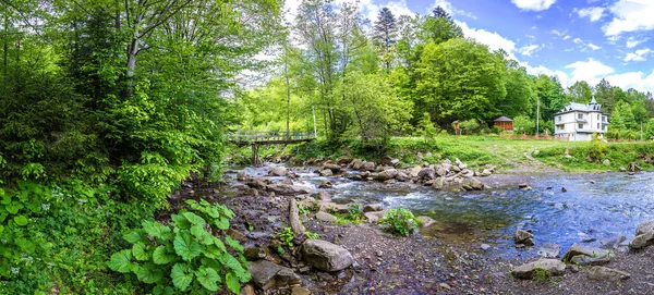 Panorama del río de montaña — Foto de Stock