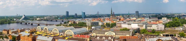 Panorama-Luftaufnahme der Riga — Stockfoto