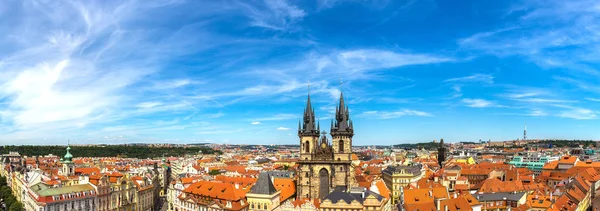 Panoramic aerial view of Old Town square — Stock Photo, Image