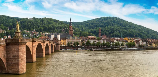 Panorama starých most v Heidelbergu — Stock fotografie