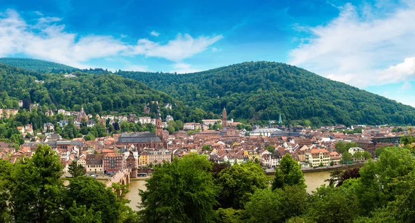Panoramatický letecký pohled na Heidelberg — Stock fotografie