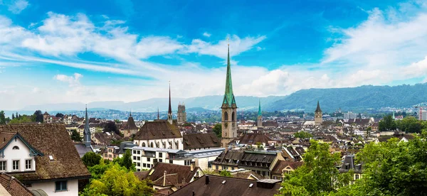 Luchtfoto uitzicht op Zürich — Stockfoto