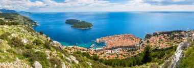 Panorama of old city Dubrovnik clipart