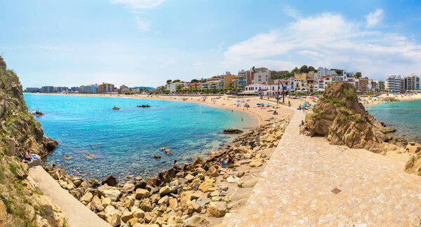 Beach in Blanes in Costa Brava