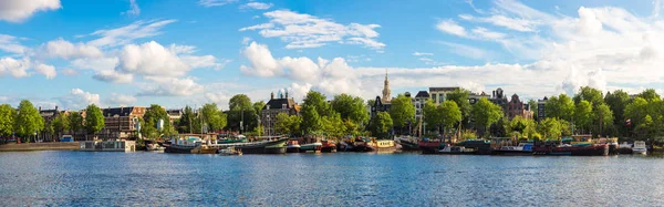 Panoramisch luchtfoto van Amsterdam — Stockfoto