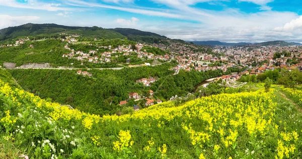 Панорамный вид с воздуха на Сараево — стоковое фото