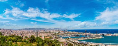 Barcelona 'nın panoramik görünümü