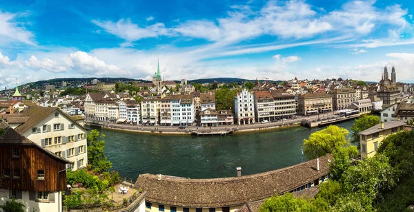 Panorama-Luftaufnahme von Zürich — Stockfoto