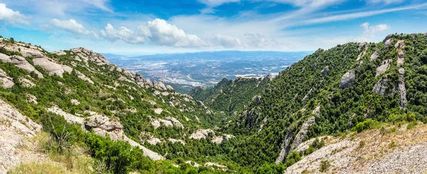 Aerial view of Montserrat mountains — Stock Photo, Image