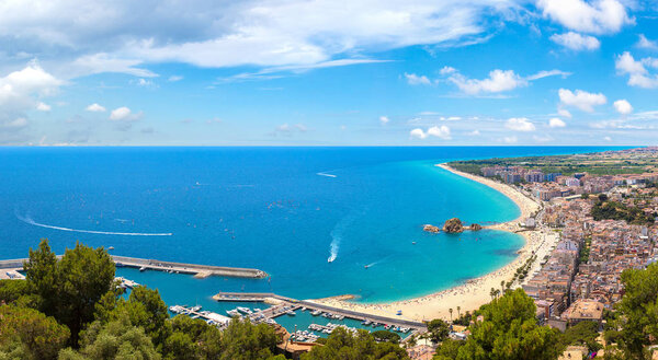 Panoramic aerial view of Blanes