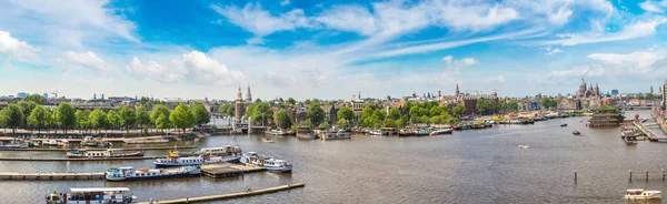 stock image Panorama of Canal and St. Nicolas Church