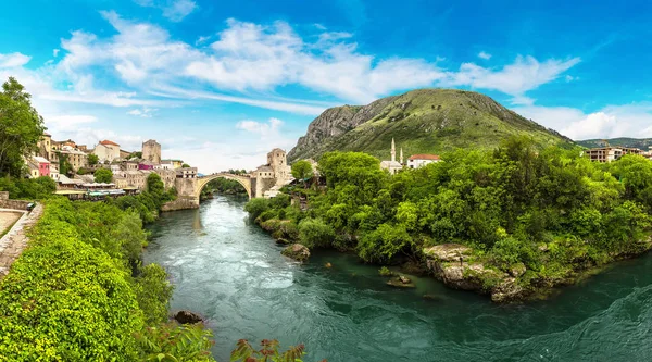 Panorama da Ponte Velha em Mostar — Fotografia de Stock