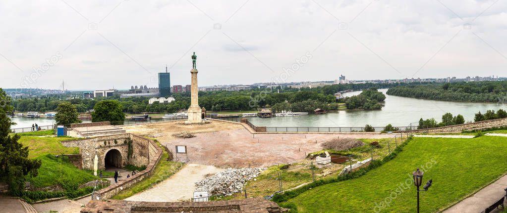 Belgrade cityscape from the Sava river