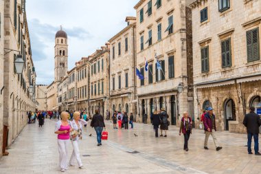 Eski şehir Dubrovnik Street yürüyüş