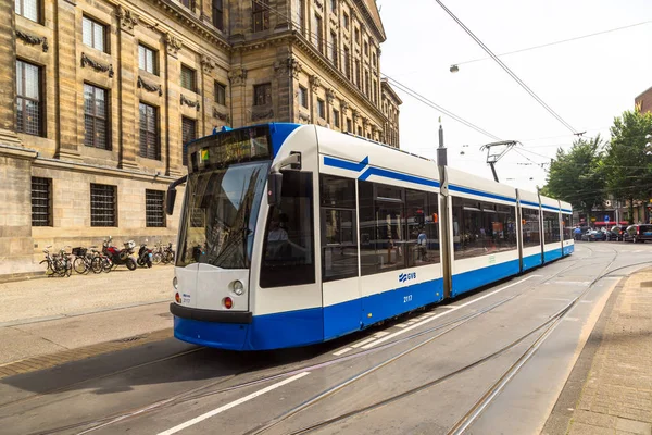 City tram in Amsterdam — Stock Photo, Image