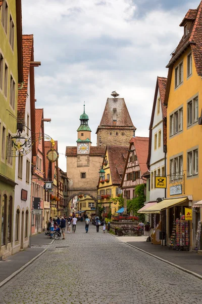 Середньовічні вулиці в Rothenburg — стокове фото