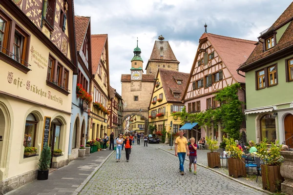 Medieval street w Rothenburg — Zdjęcie stockowe