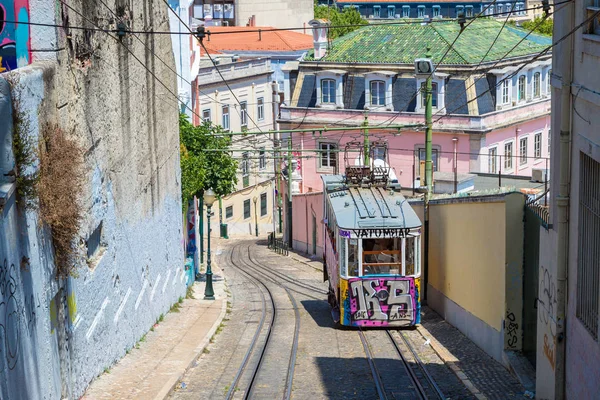 Funicular in the city center of Lisbon — Stock Photo, Image