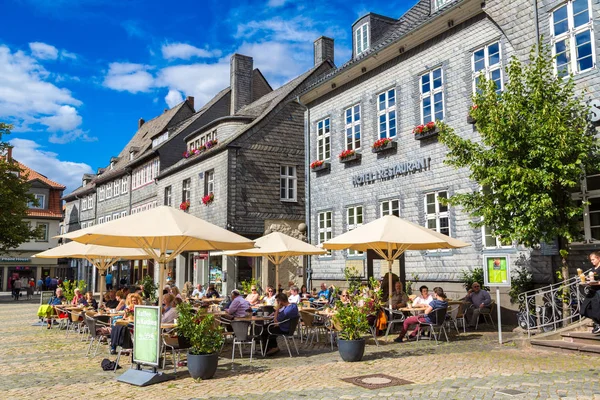 Plaza principal y calle histórica en Goslar —  Fotos de Stock