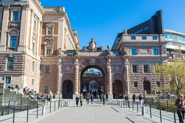 Drottninggatan ulicy w Sztokholmie — Zdjęcie stockowe