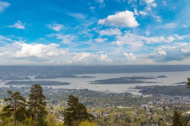 Oslo Norveç'te havadan görünümü